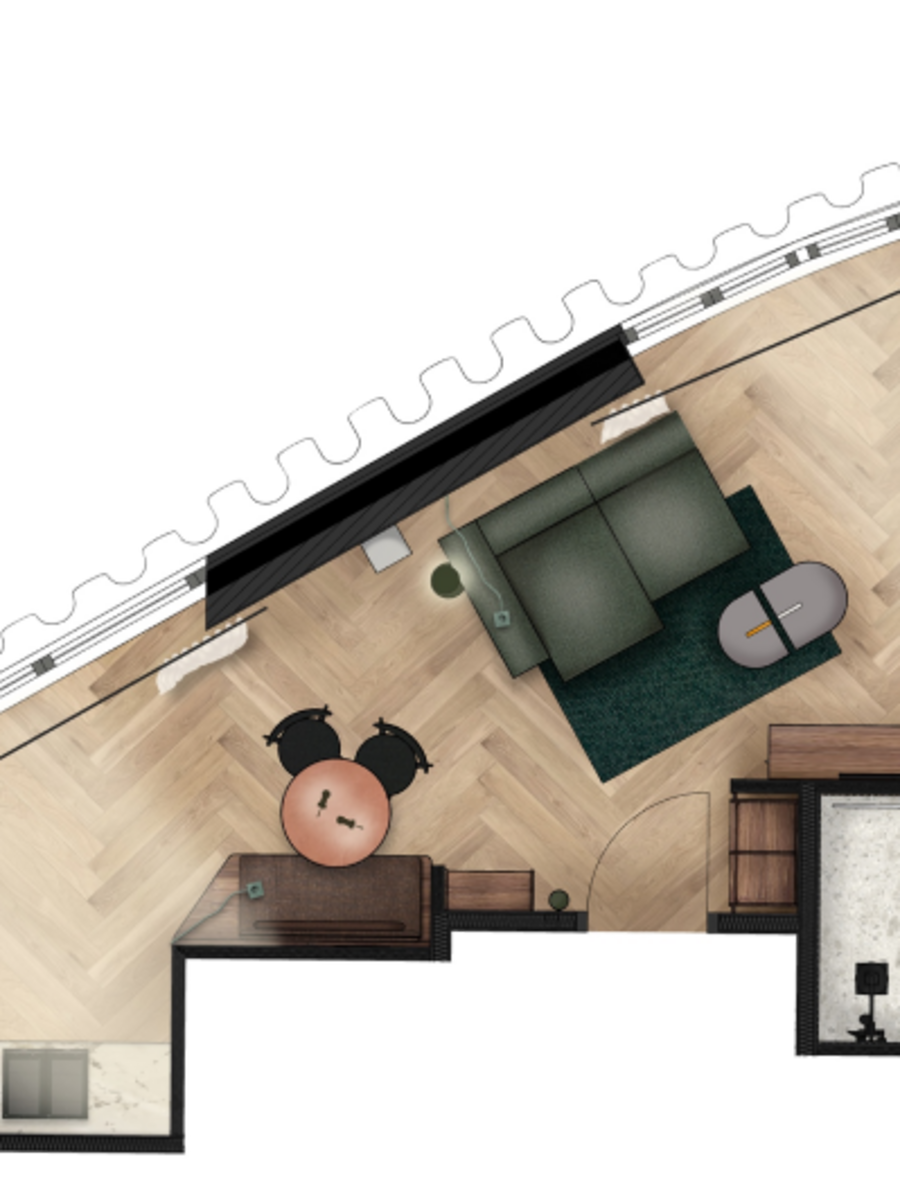 Layout of 'Apartment Suite' in The Zipper