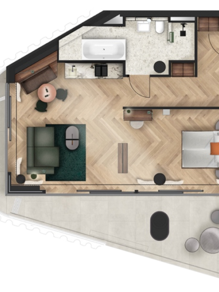 Layout of 'Apartment Home' in The Zipper