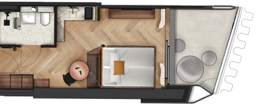 Layout of 'Apartment' in The Zipper